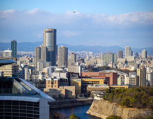Downtown of Osaka skyline