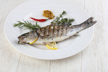 Grilled seabass