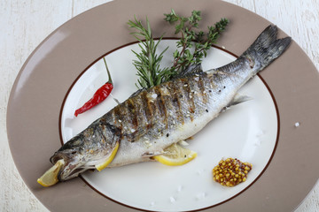 Grilled seabass