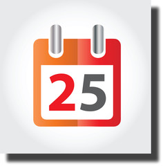 calendar 25th date icon