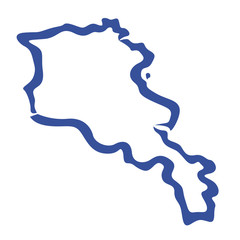 Armenia map, outlines
