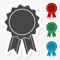 Multicolored paper stickers - Award icon