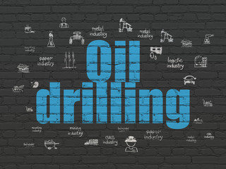 Industry concept: Oil Drilling on wall background