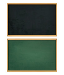 empty black board with wooden frame © kaisorn