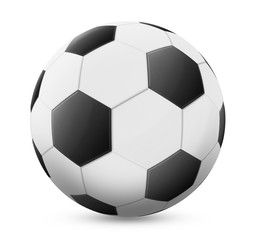 Football on white background