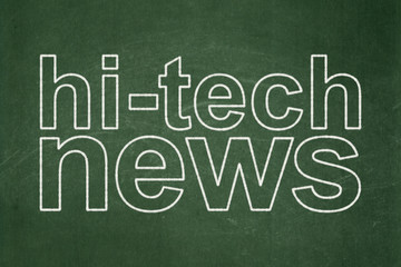 Obraz premium News concept: Hi-tech News on chalkboard background
