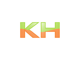 Green Orange shiny KH letters