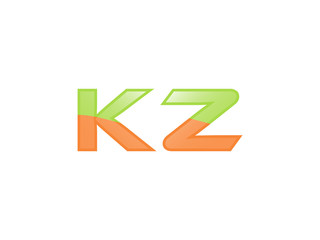 Green Orange shiny KZ letters