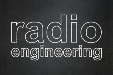 Fototapeta na wymiar Science concept: Radio Engineering on chalkboard background