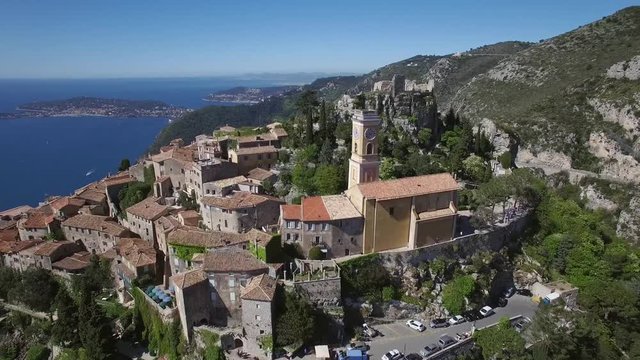 The village of Eze in Provence, Cote d'azur, France, HD movie (1920X1080)