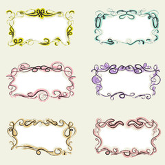 Obraz premium Vector set of vintage frame 1