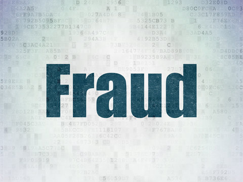 Safety concept: Fraud on Digital Data Paper background