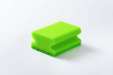 green kitchen sponge