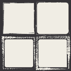 Hand drawn style frame vector design.