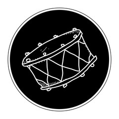 Simple doodle of a drum