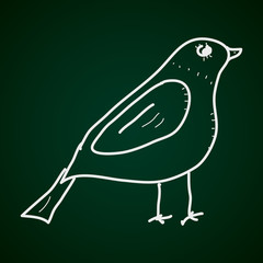 Simple doodle of a bird