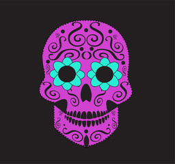 Skull vector background for fashion design, patterns, tattoos 