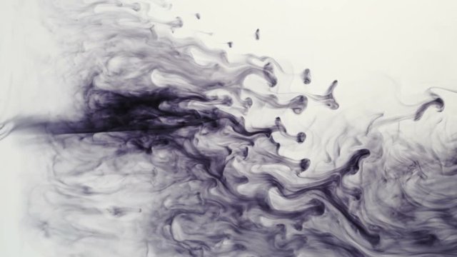Ink squirting in water
