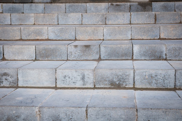 Abstract modern concrete stairs to building - stairway composition