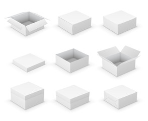 Open boxes vector