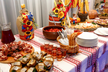  Traditional alcohol on wedding table