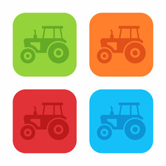 Tractor icon set