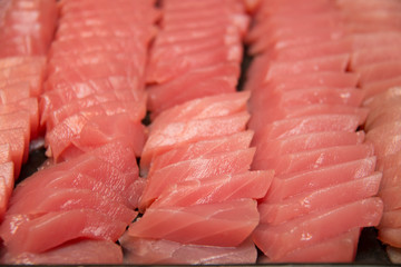  tuna fish slice on a  plate