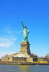 Fototapeta premium Statue of Liberty Island in Upper Bay