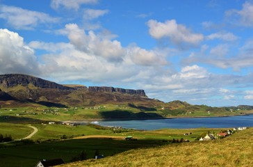 Fototapeta na wymiar The Isle of Skye, close to the village of Staffin.