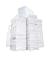 Several stacks of paper