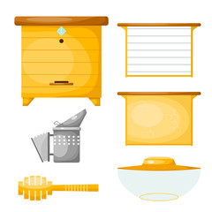 Set of objects for the production of honey. Items for the produc