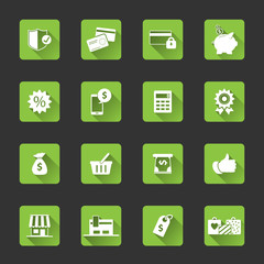 Shopping icon set