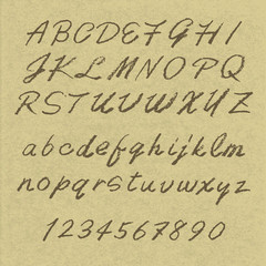 アルファベット・クラフトペーパー
