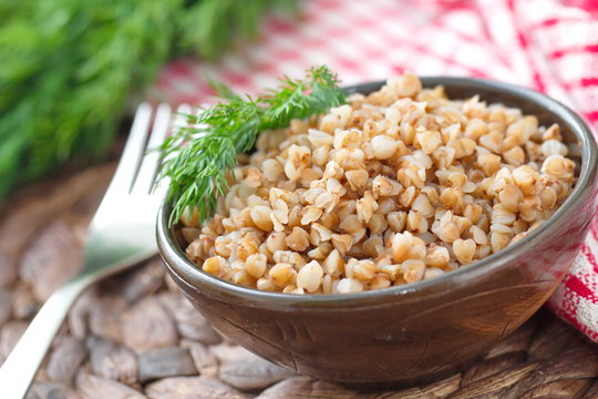 Buckwheat Porridge In Bowl