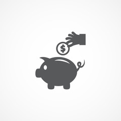 Piggy money bank icon