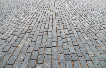 Old cobblestone pavement.