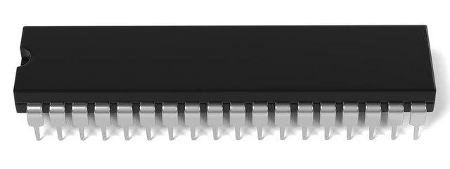 3d rendering of computer chip