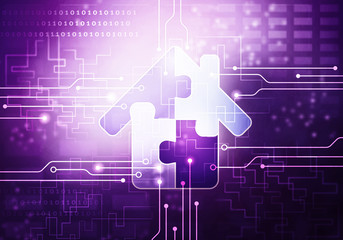 Circuit blue background