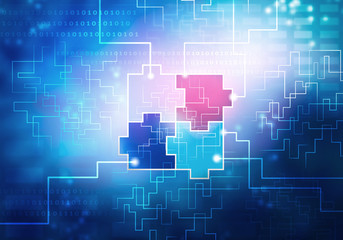 Circuit blue background