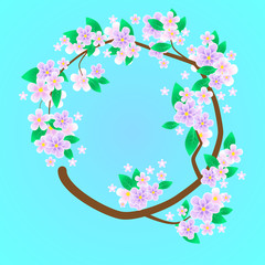 Colorful Floral Greeting card. International Happy Mothers Day with Bunch of Spring Flowers. Womens Day. Holiday background. Beautiful bouquet. Trendy Design Template. Summer mood. Vector