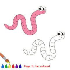 Fototapeta premium Cute worn cartoon. Page to be colored. 