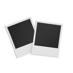 Retro photo frame isolated on white background.