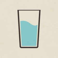 Glass of water icon - Vector