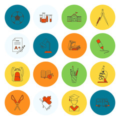 Fototapeta premium School and Education Icons