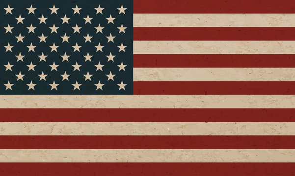 Grunge american flag background - Vector