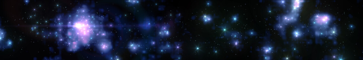 Obraz premium starry panorama, space nebula universe panorama, 3D rendering