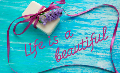 life is a beautiful need more likes. Conceptual inspirational quotes lettering for postcards,...