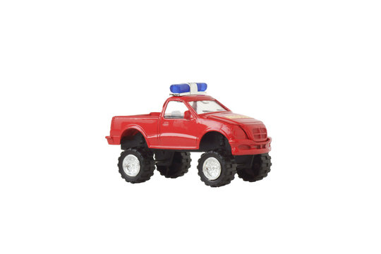 Toy car with a flashing light.