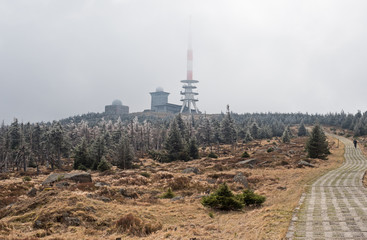 Gipfel des Brocken von Norden gesehen