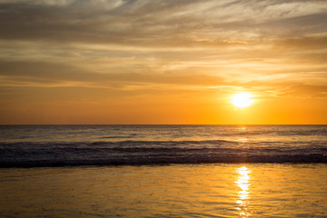 Beautiful sunset in Playa Negra, Costa Rica, Central America.